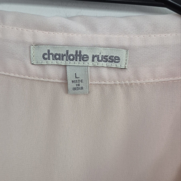 Charlotte Russe Light Pink Button-Front Dress - Picture 4 of 6